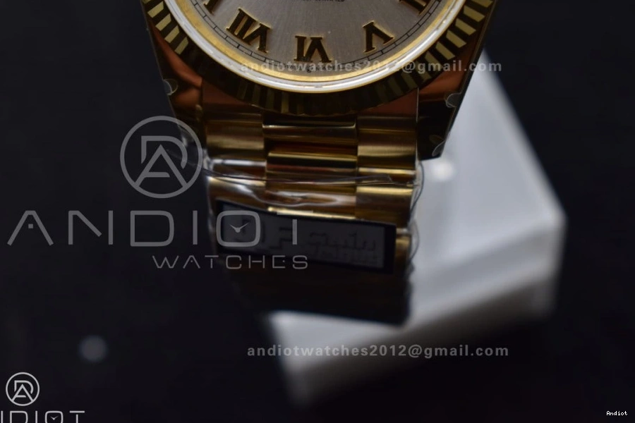 Edition Steel 36 Dial DayDate Roman Weight) with Bracelet Markers YG Best V5 President Silver vr3255 (Gain on QF 904L 0521